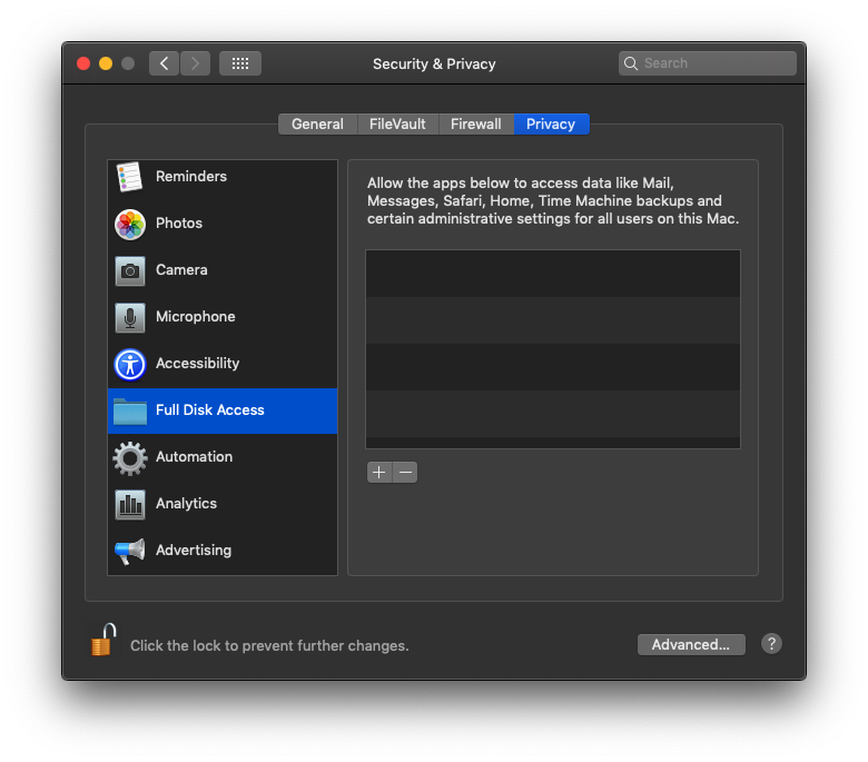 A screenshot of the macOS Systems Preferences menu, with Security and Privacy highlighted